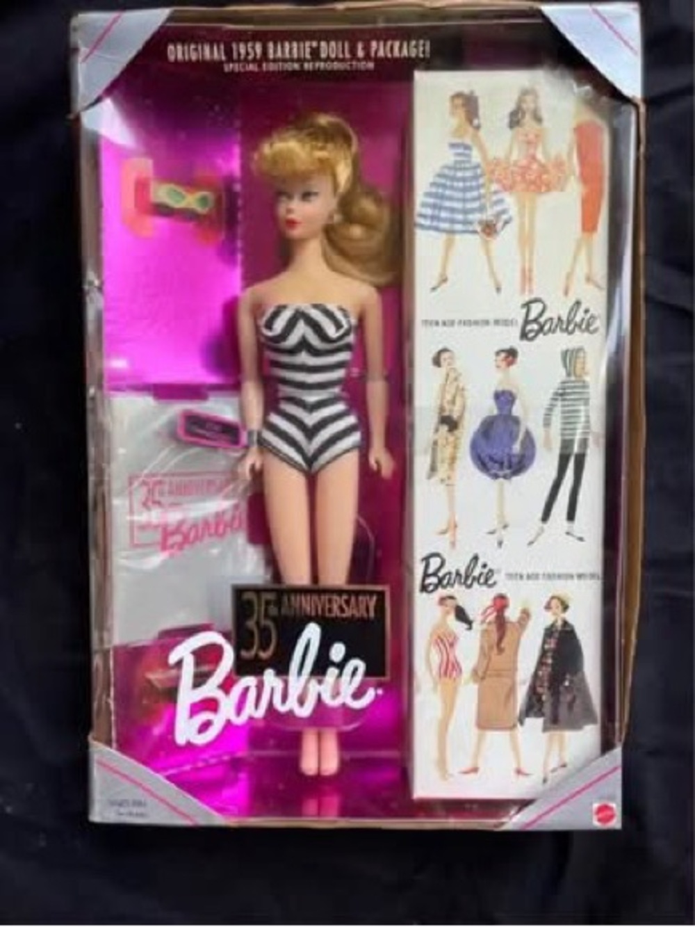 1993 Special Edition 35th Anniversary Barbie Doll Original 1959 Reproduction NIB